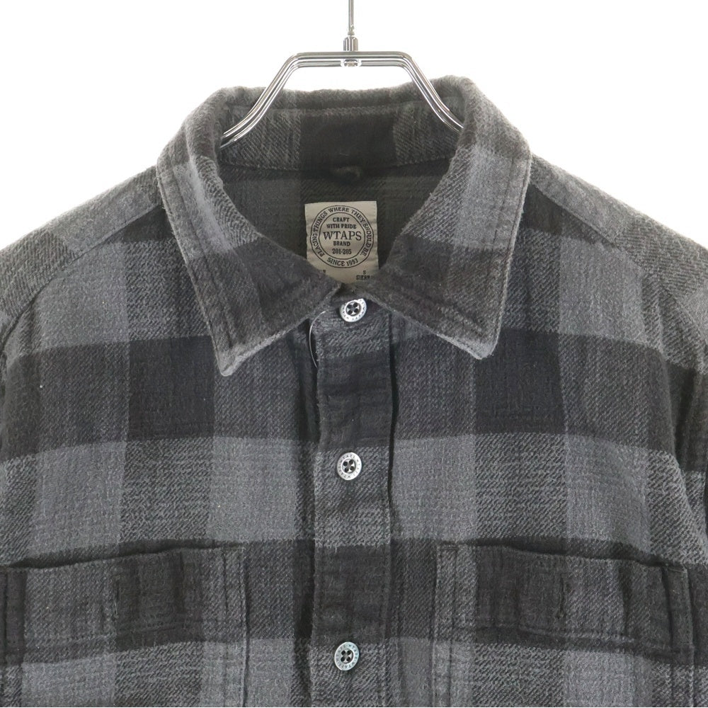 WTAPS(ダブルタップス) 17SS UNION LS SHIRT COTTON TEXTILE ユニオンチェック コットン テキスタイル 長袖シャツ グレー 171GWDT-SHM07