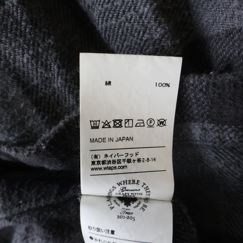WTAPS(ダブルタップス) 17SS UNION LS SHIRT COTTON TEXTILE ユニオンチェック コットン テキスタイル 長袖シャツ グレー 171GWDT-SHM07