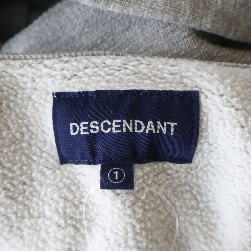 DESCENDANT(ディセンダント) フロントロゴエンブロイダリー プルオーバーフーディー パーカー スウェット グレー