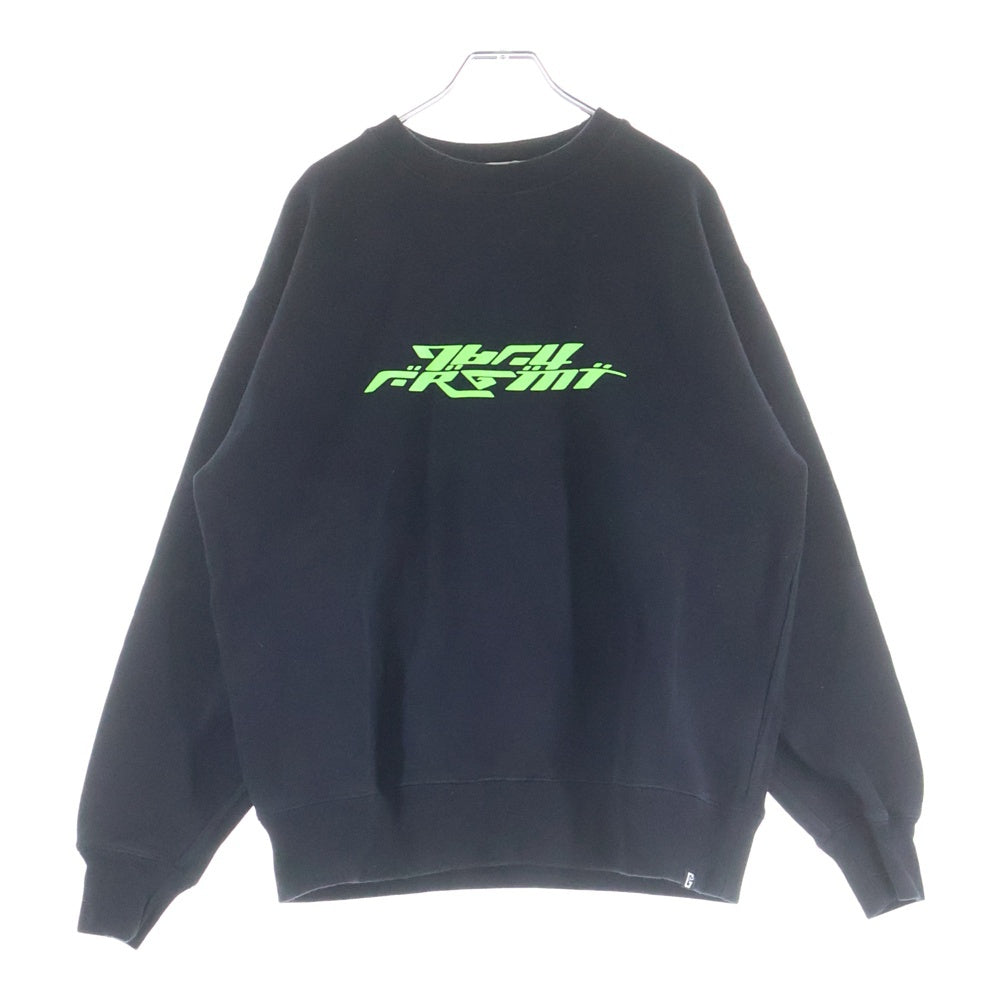 FRAGMENT DESIGN(フラグメントデザイン) ×VARIOUS ARTISTS ヴァリアスアーティスト GUNDAM FRGMT C/N SWEAT ガンダム フロントプリント クルーネックスウェット トレーナー ブラック VBM-15220-C
