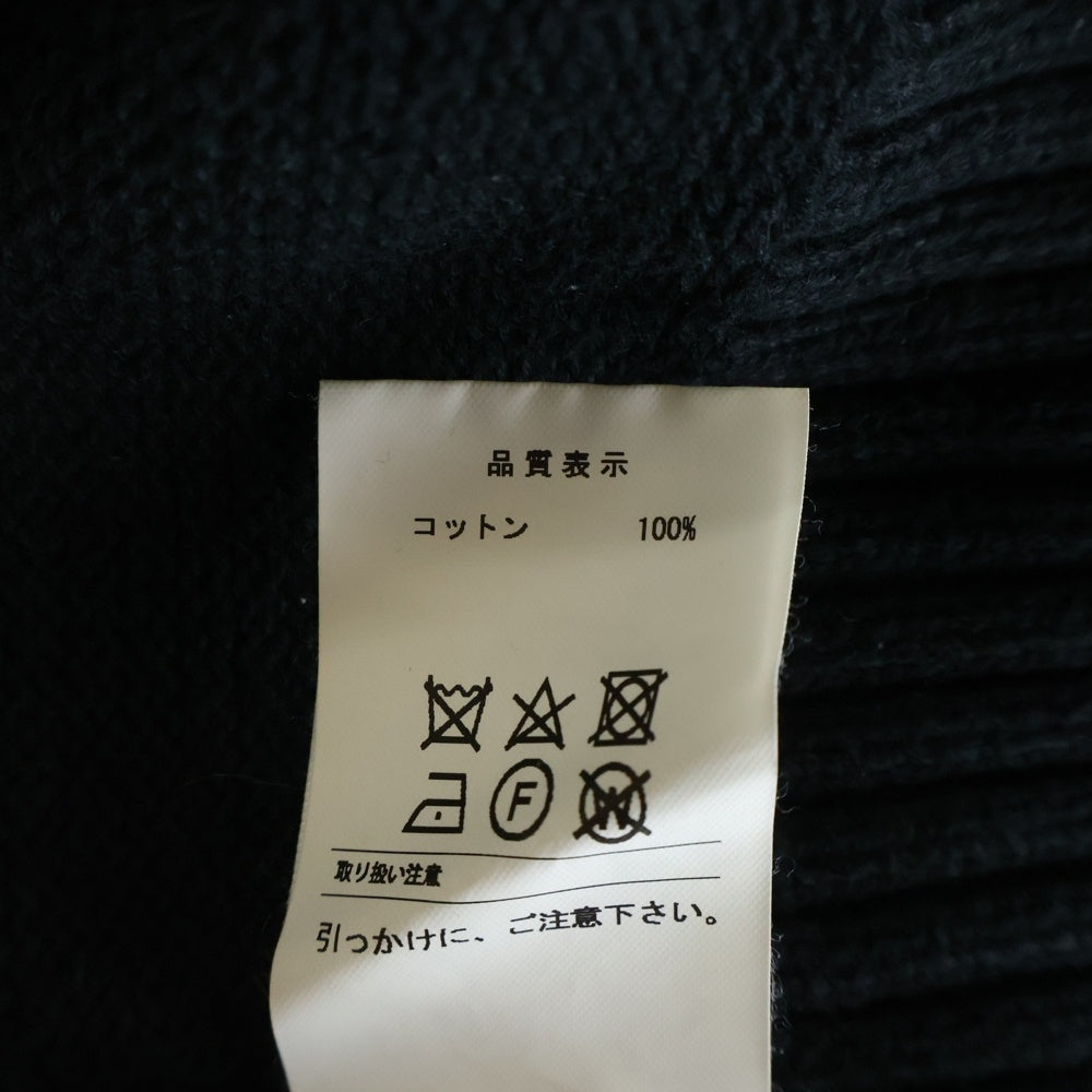 DESCENDANT(ディセンダント) フロントロゴエンブロイダリー クルーネック ニットスウェット セーター ブラック