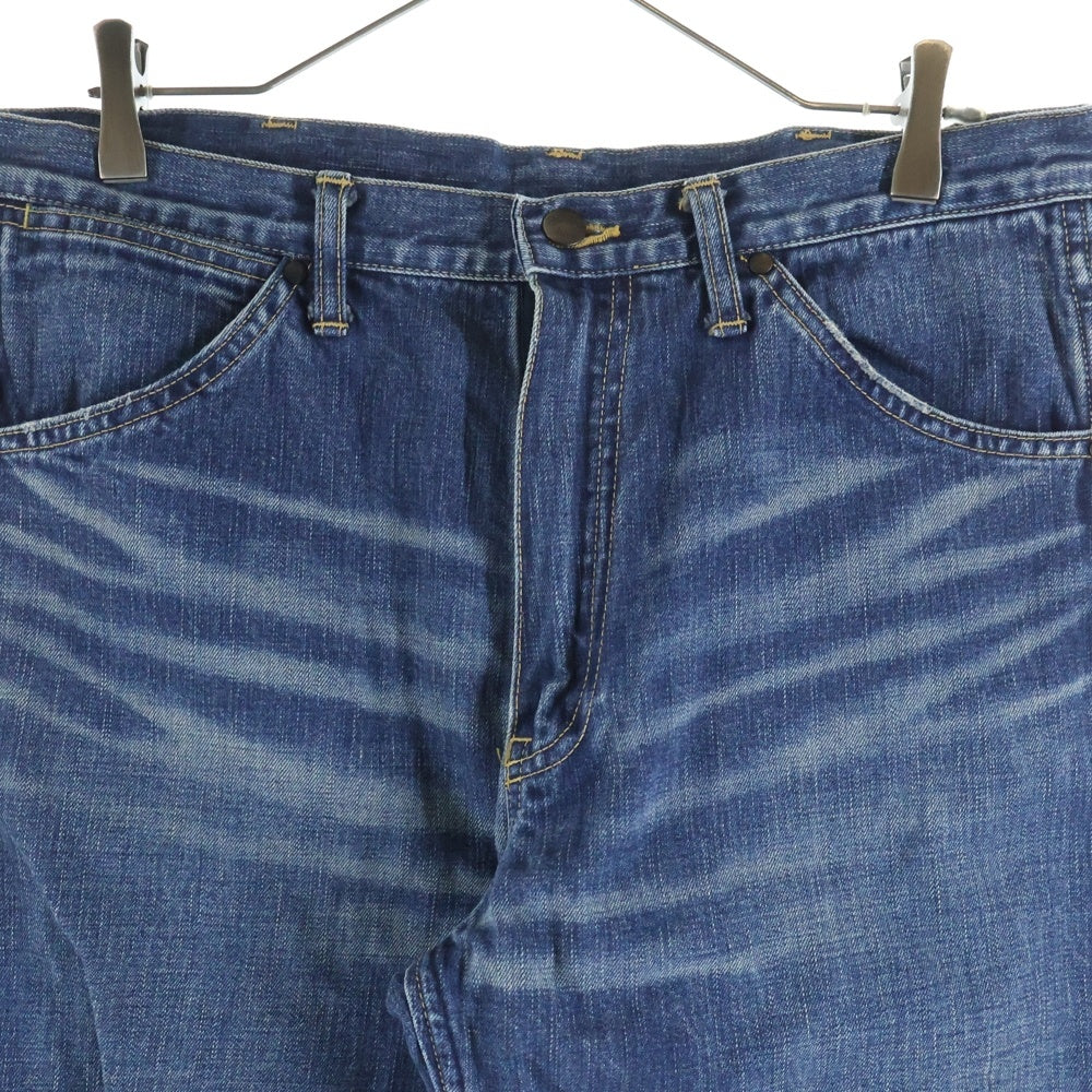 A BATHING APE(アベイシングエイプ) APE HEAD 猿顔プリント ジップフライ ストレート デニムパンツ インディゴ