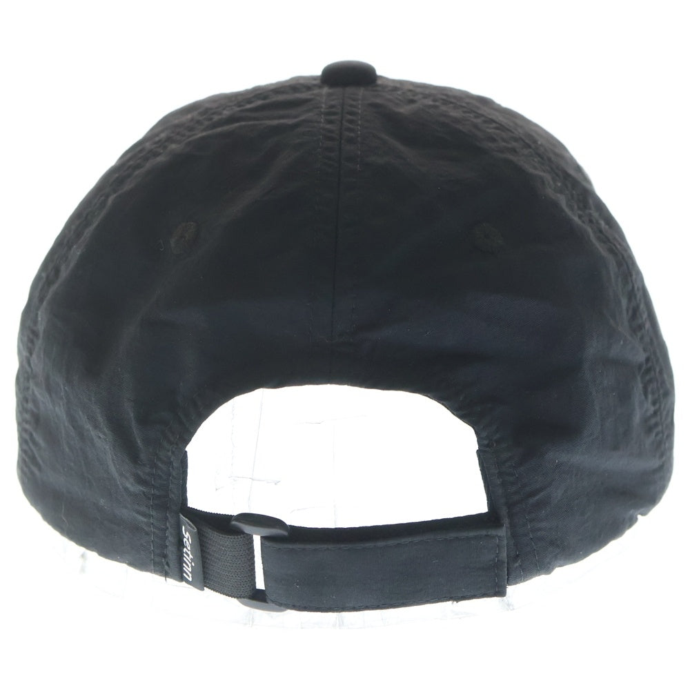 Setinn(セットイン) エンブロイダリー ロゴ ナイロン キャップ 帽子 ブラック