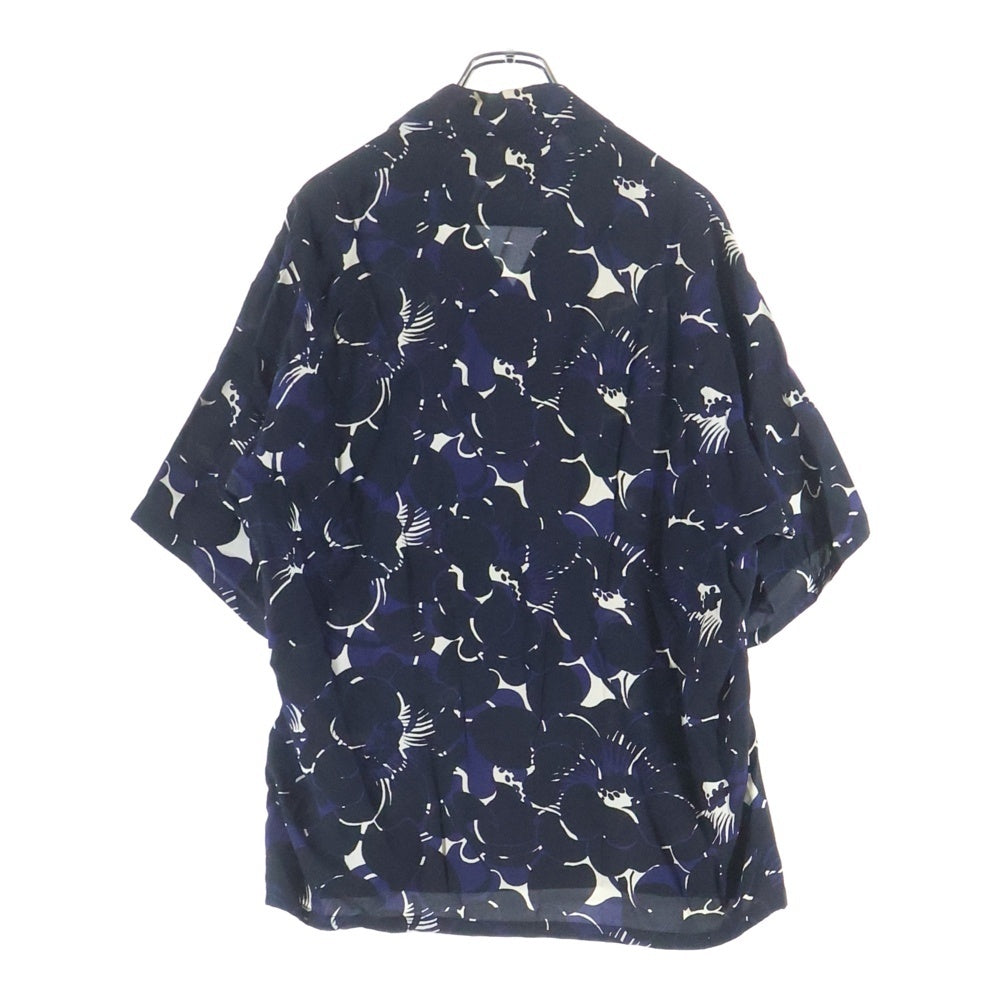 N.HOOLYWOOD(エヌハリウッド) 総柄 レーヨン オープンカラー 半袖 シャツ ブルー 971-SH06