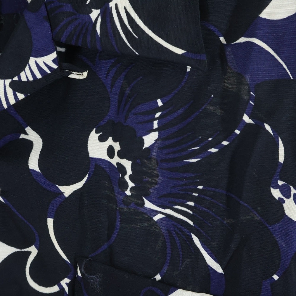 N.HOOLYWOOD(エヌハリウッド) 総柄 レーヨン オープンカラー 半袖 シャツ ブルー 971-SH06