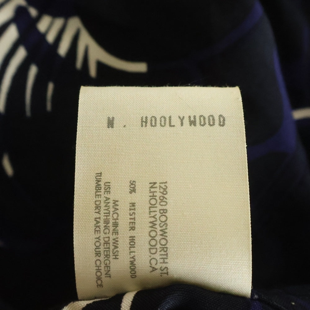 N.HOOLYWOOD(エヌハリウッド) 総柄 レーヨン オープンカラー 半袖 シャツ ブルー 971-SH06