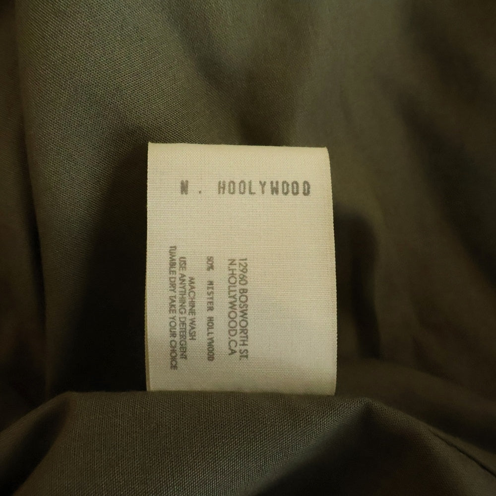 N.HOOLYWOOD(エヌハリウッド) 18AW レーヨン 長袖 シャツ カーキ 182-SH15