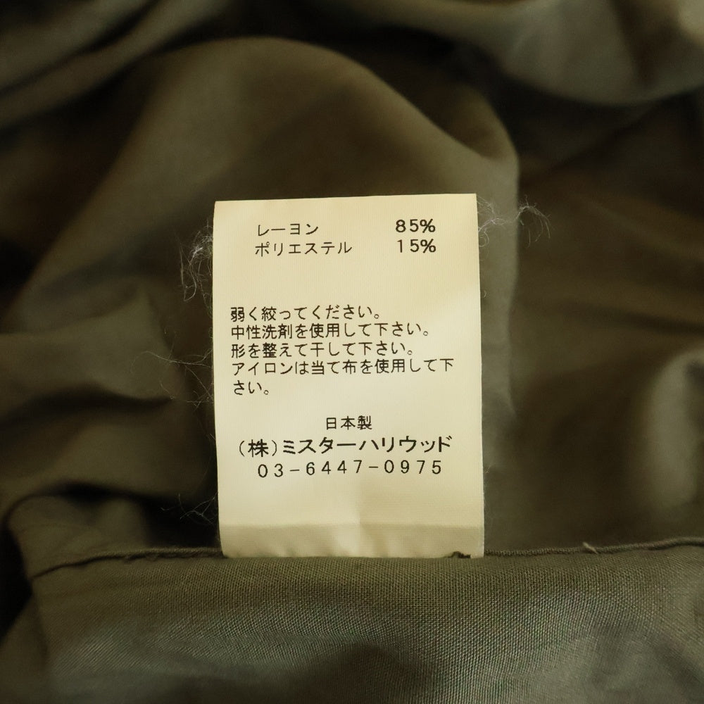 N.HOOLYWOOD(エヌハリウッド) 18AW レーヨン 長袖 シャツ カーキ 182-SH15
