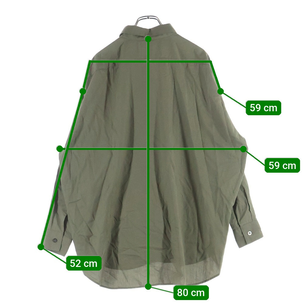 N.HOOLYWOOD(エヌハリウッド) 18AW レーヨン 長袖 シャツ カーキ 182-SH15