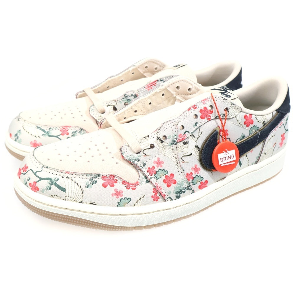 NIKE(ナイキ) ×RUI HACIMURA AIR JORDAN 1 RETRO LOW OG エアジョーダン1 八村 塁 ローカットスニーカー ベージュUS9.5/27.5cm HV8293-100