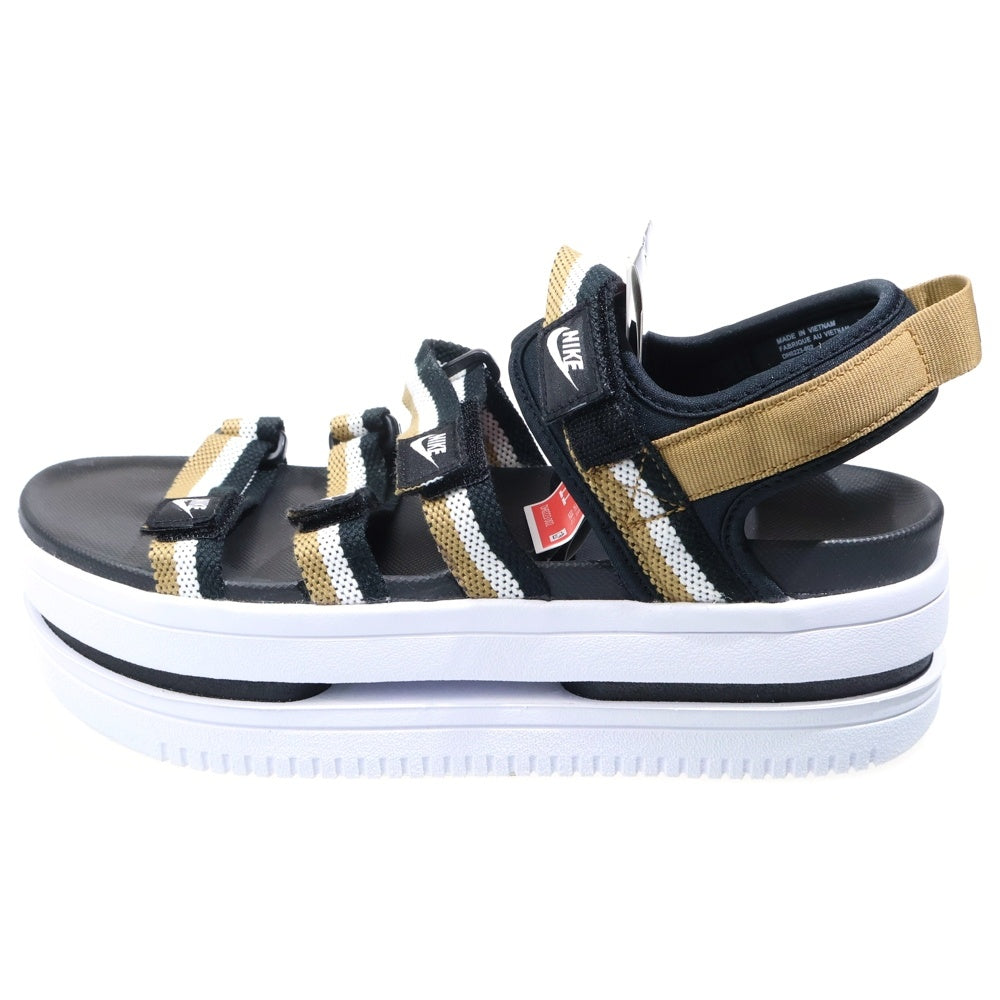 NIKE(ナイキ) WOMEN'S ICON CLASSIC METALLICGOLD ウィメンズ アイコンクラシック メタリックゴールド サンダル ブラック/ブラウン US11/28cm DH0223-002