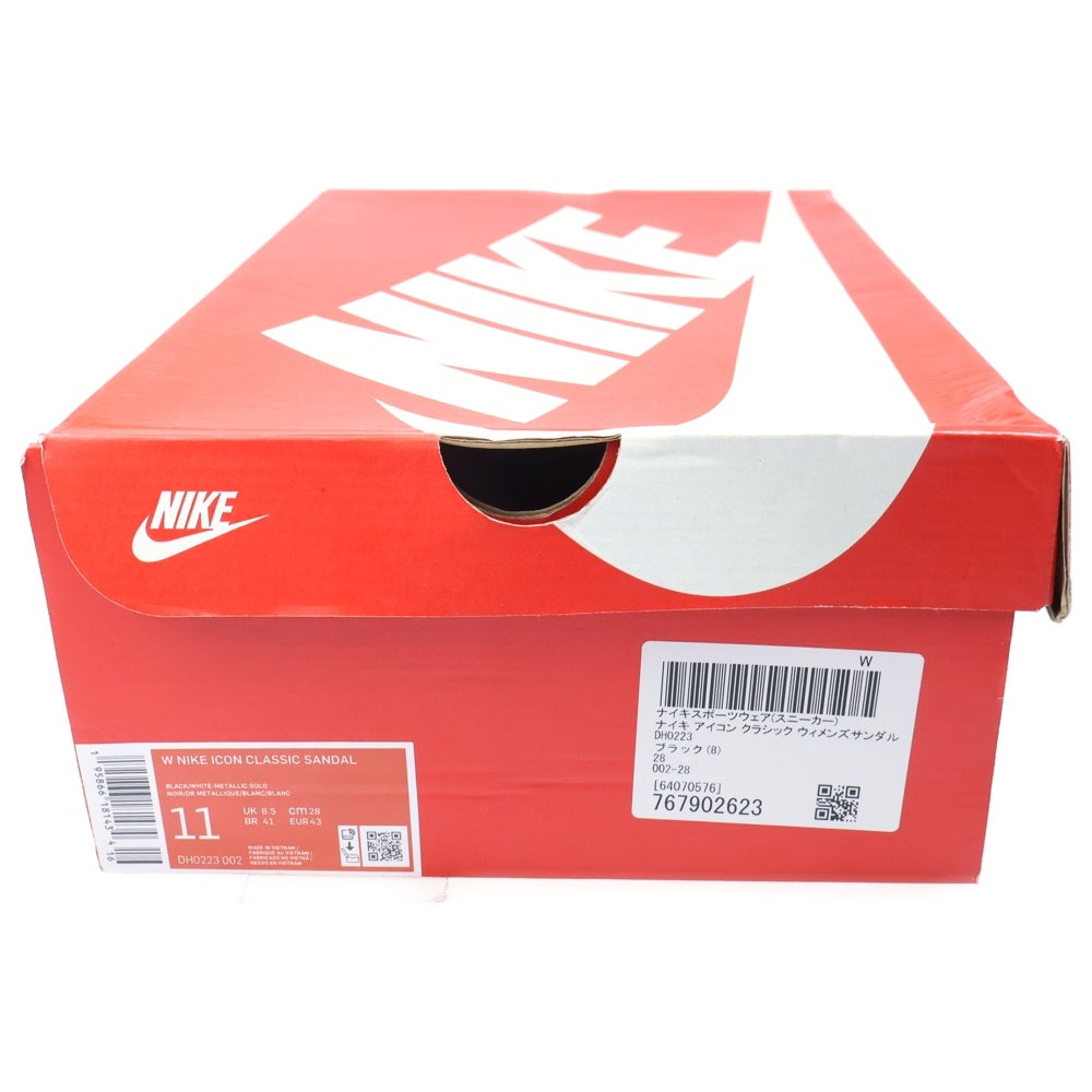 NIKE(ナイキ) WOMEN'S ICON CLASSIC METALLICGOLD ウィメンズ アイコンクラシック メタリックゴールド サンダル ブラック/ブラウン US11/28cm DH0223-002
