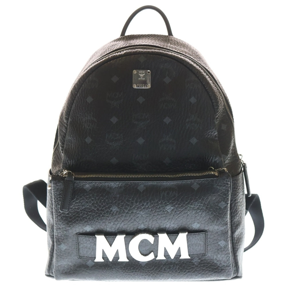 MCM(エム シー エム) TRILOGIE STARK BACKPACK 2WAY トリロジー スターク バックパック ツーウェイ リュックサック ブラック MMK8AVE72BK001