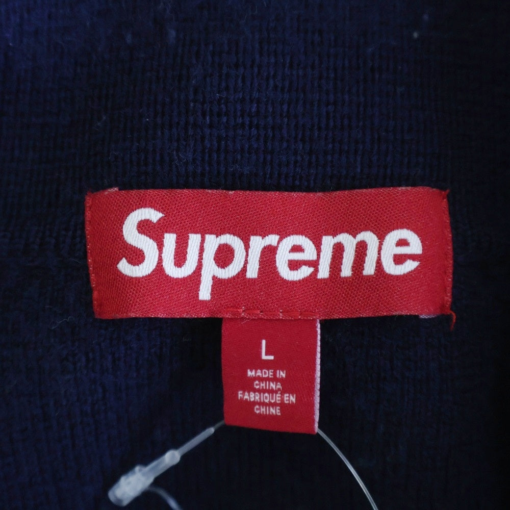 SUPREME(シュプリーム) 24AW Zip Up Polo Sweater ジップアップポロ スウェットセーター ブルー