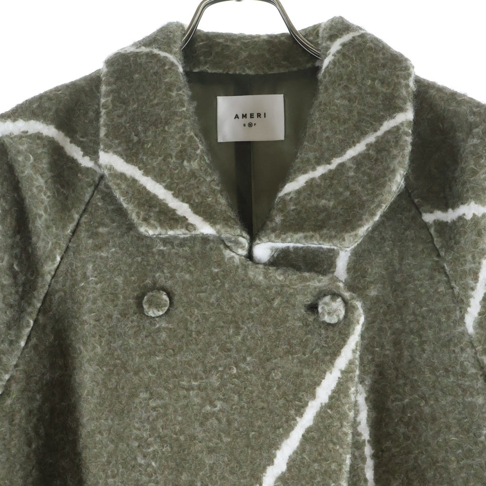 AMERI(アメリ) LITTLE FLARE LINE ART LONG COAT リトルフレア ステンカラー ロングコート レディース カーキ 0124207430540