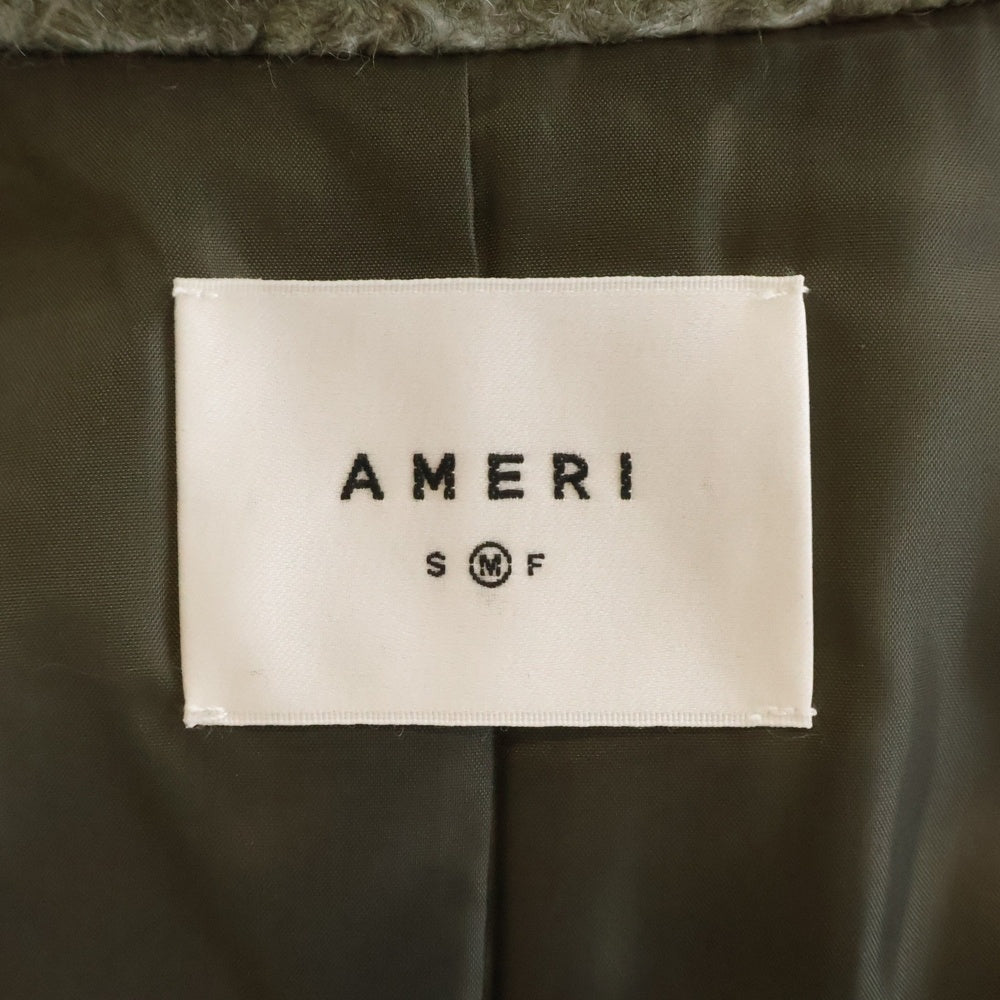 AMERI(アメリ) LITTLE FLARE LINE ART LONG COAT リトルフレア ステンカラー ロングコート レディース カーキ 0124207430540