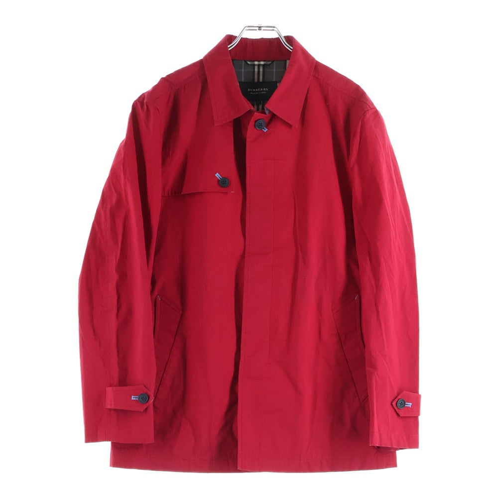 BURBERRY BLACK LABEL(バーバリー ブラックレーベル) 裏地ノバチェック ステンカラーコート レッド BMP61-811-15
