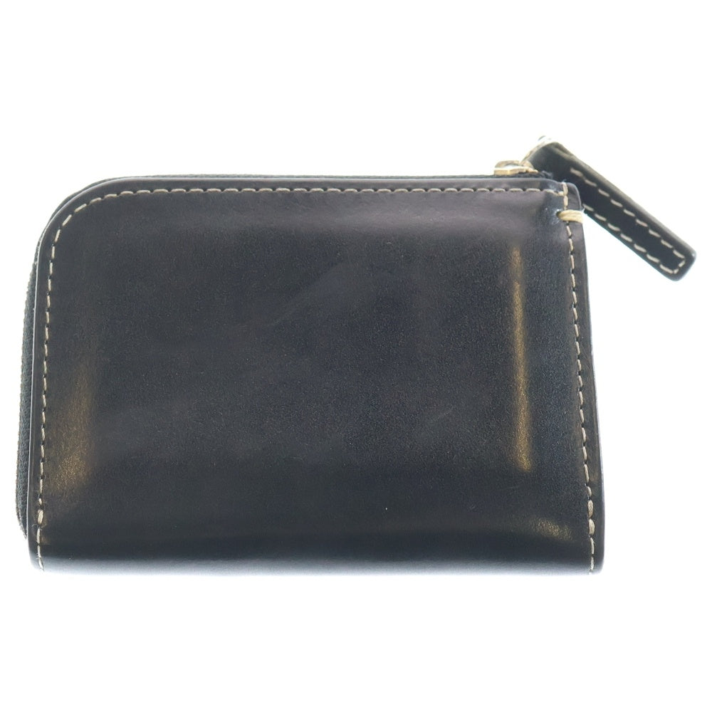 土屋鞄製造所(ツチヤカバンセイゾウショ) L字ジップ レザー ミニウォレット 2つ折り財布 ブラック