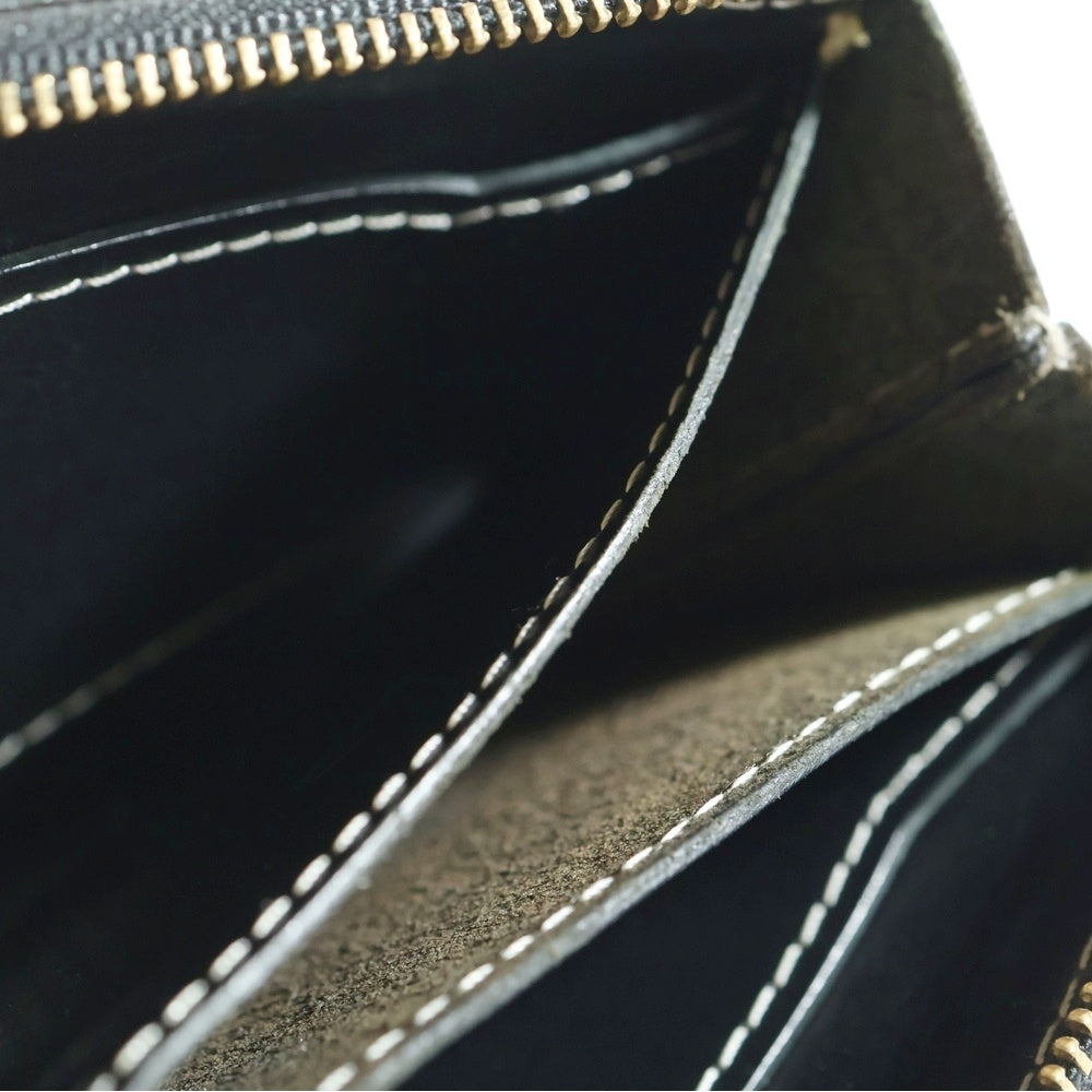 土屋鞄製造所(ツチヤカバンセイゾウショ) L字ジップ レザー ミニウォレット 2つ折り財布 ブラック