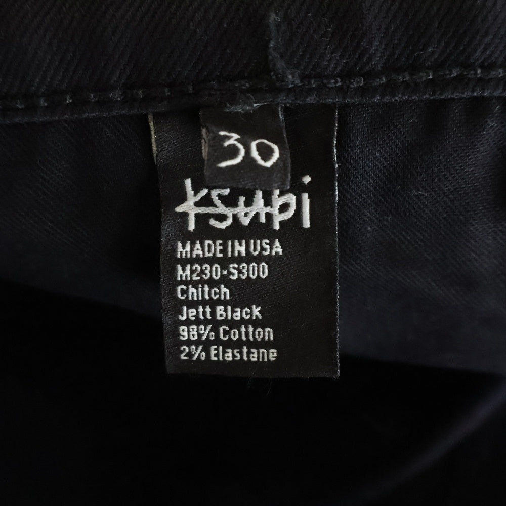 KSUBI(スビ) CHITCH DENIM PANTS チッチ エンブロイダリー スキニーデニムパンツ ブラック