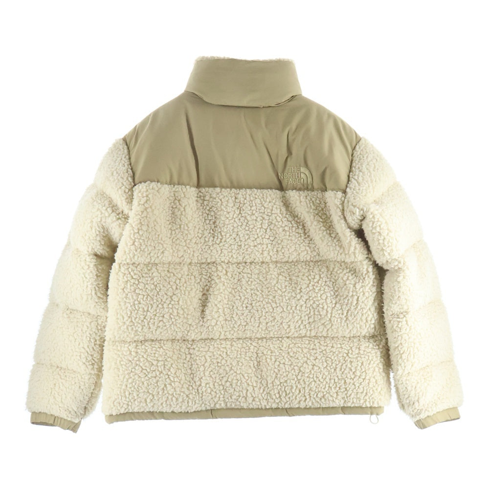 THE NORTH FACE(ザノースフェイス) SHERPA NUPTSE JACKET シェルパ ヌプシ エンブロイダリーデザイン ジップアップ ボア ダウンジャケット ベージュ NF0A5A84