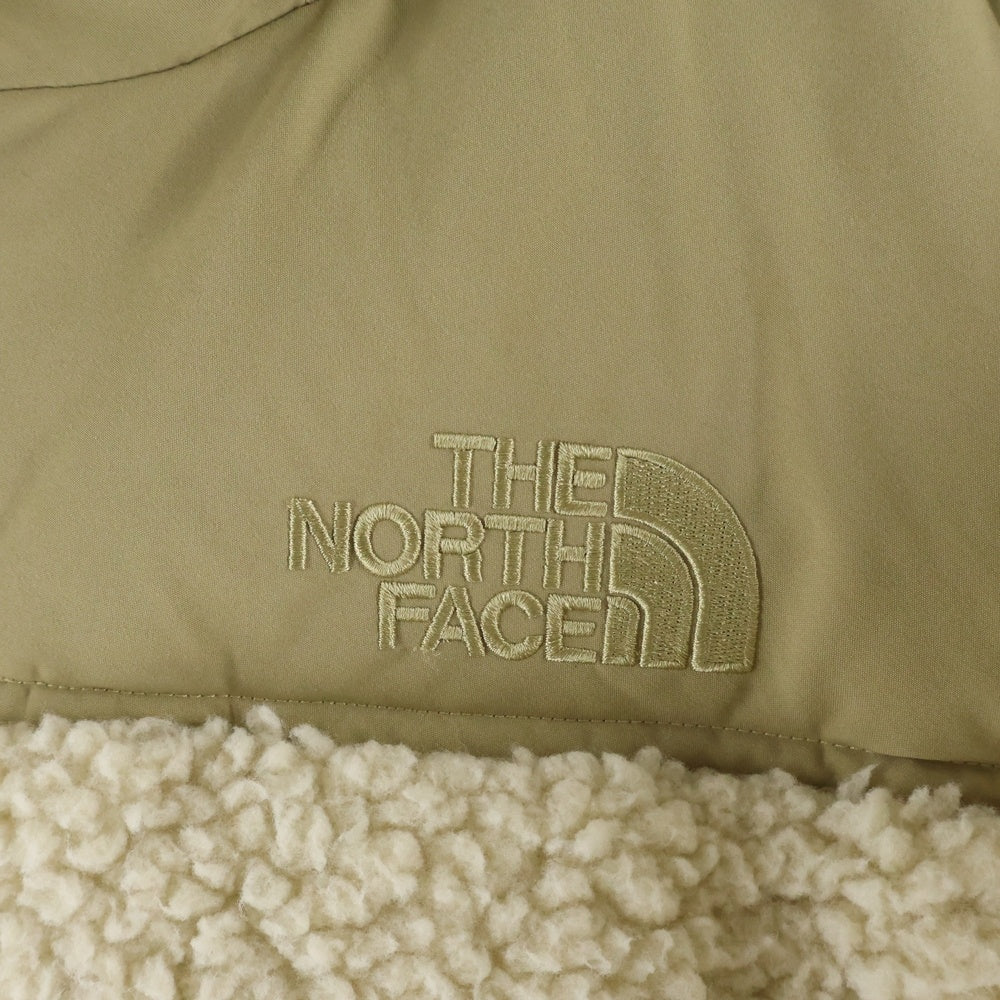 THE NORTH FACE(ザノースフェイス) SHERPA NUPTSE JACKET シェルパ ヌプシ エンブロイダリーデザイン ジップアップ ボア ダウンジャケット ベージュ NF0A5A84