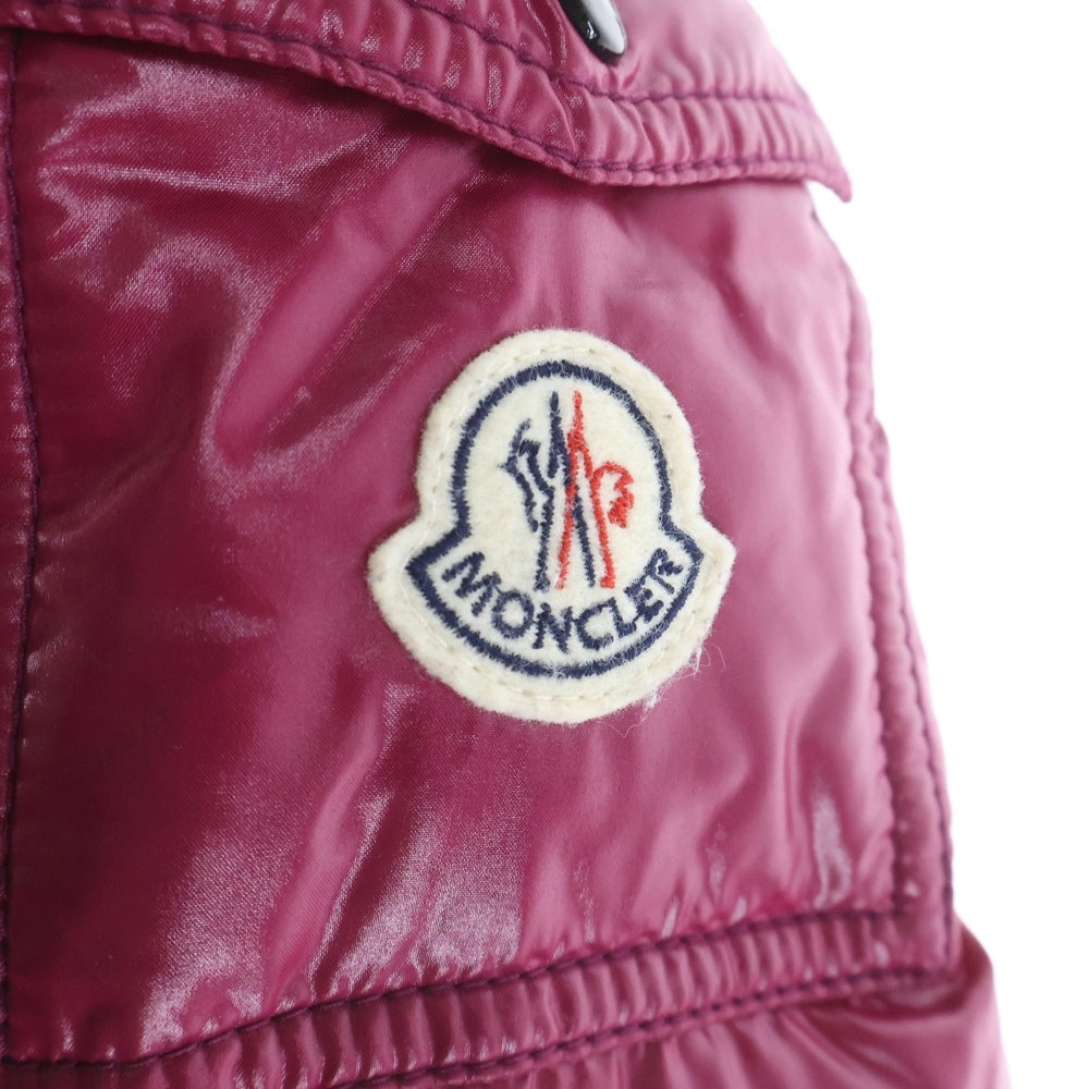 MONCLER(モンクレール) BADY DOWN JACKET ロゴパッチ フーデッド ナイロン バディ ダウンジャケット レディース パープル 120934594205 68950