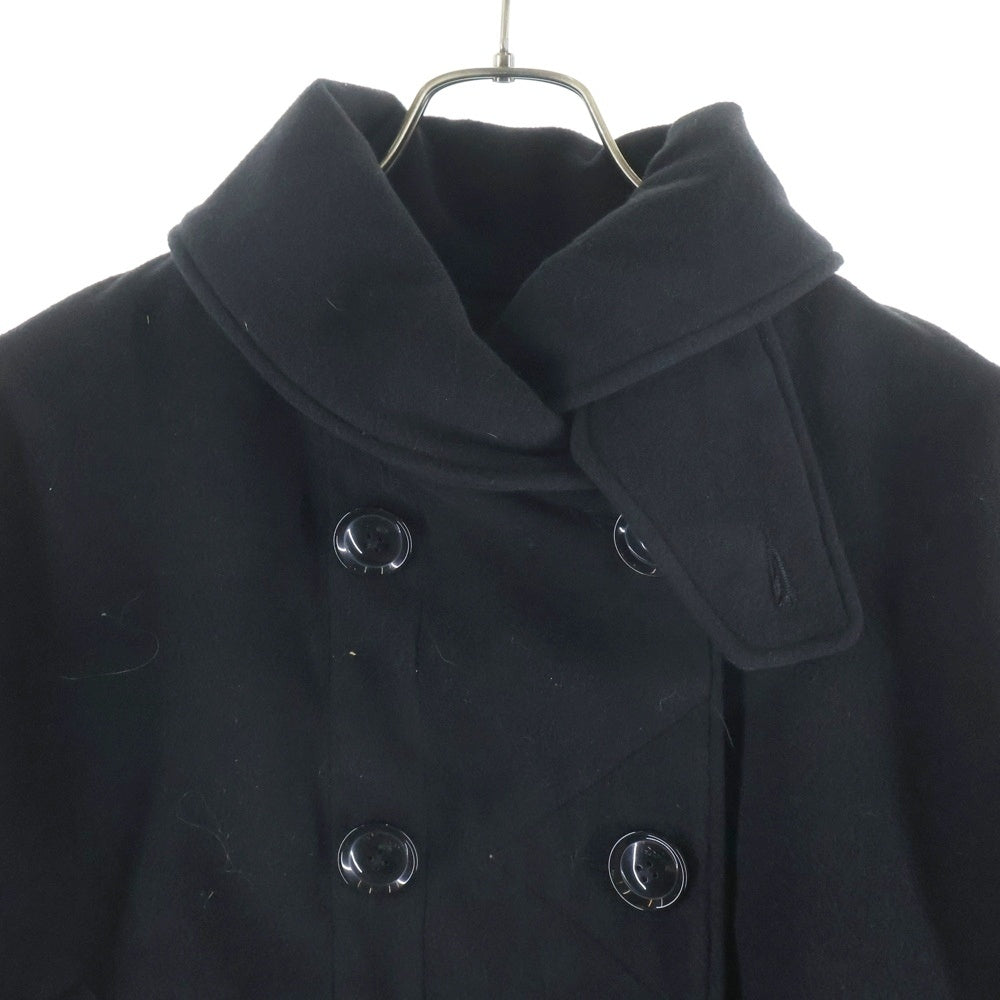Engineered Garments(エンジニアド ガーメンツ) LH Pea Coat Polyester Fake Melton ポリエステル フェイクメルトン ピーコート ジャケット ブラック LN207B