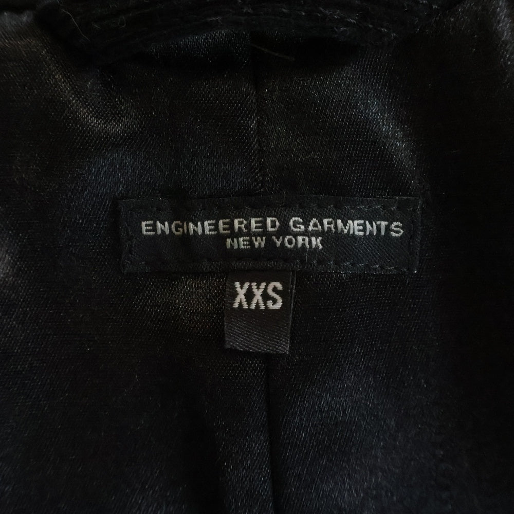 Engineered Garments(エンジニアド ガーメンツ) LH Pea Coat Polyester Fake Melton ポリエステル フェイクメルトン ピーコート ジャケット ブラック LN207B