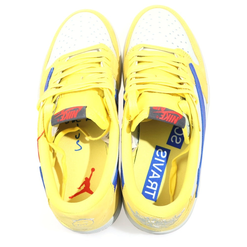 NIKE(ナイキ) ×TRAVIS SCOTT WMNS AIR JORDAN 1 RETRO LOW OG Canary トラヴィススコット ウィメンズ エアジョーダン1 ローカットスニーカー カナリー US10/27cm DZ4137-700