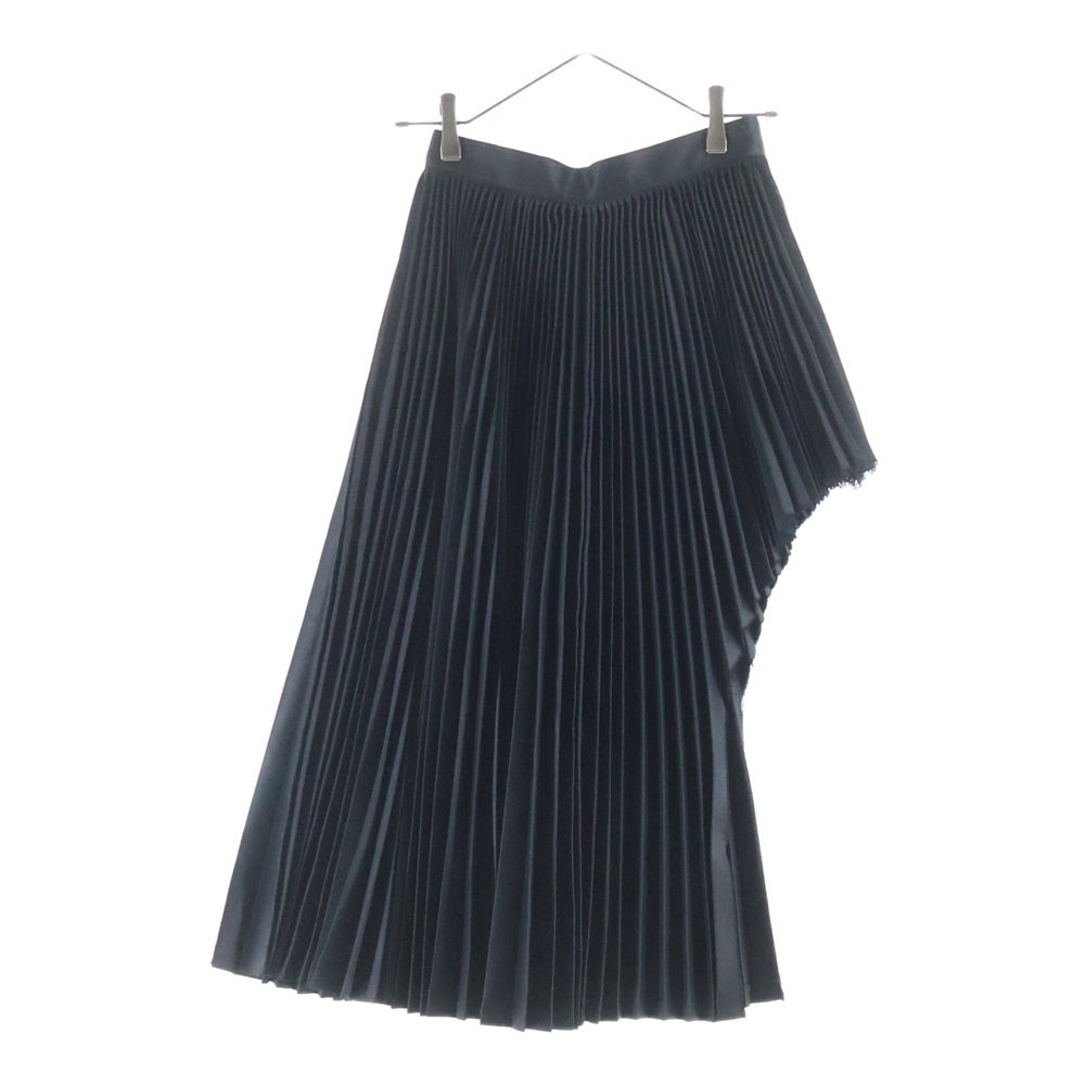 JOHN LAWRENCE SULLIVAN(ジョンローレンスサリバン) アシンメトリープリーツロングスカートロングスカート ブラック レディース 2C026-0620-1