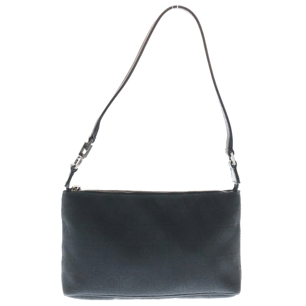 Salvatore Ferragamo(サルヴァトーレ フェラガモ) ガンチーニ ジャガード ショルダーバッグ ポーチ ブラック