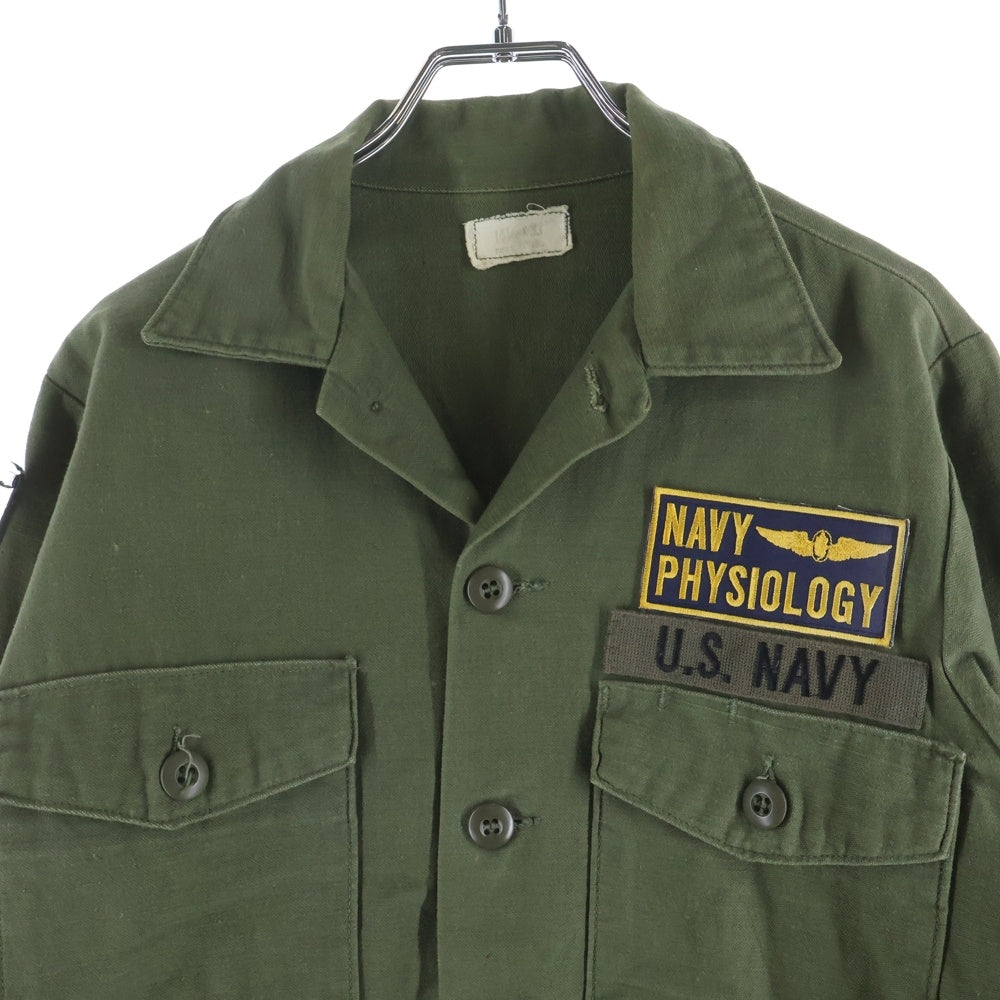 VINTAGE(ヴィンテージ) MILITARY U.S.NAVY VINTAGE ミリタリー ユーエスネイビー ヴィンテージ 長袖ユーティリティーシャツ カーキ