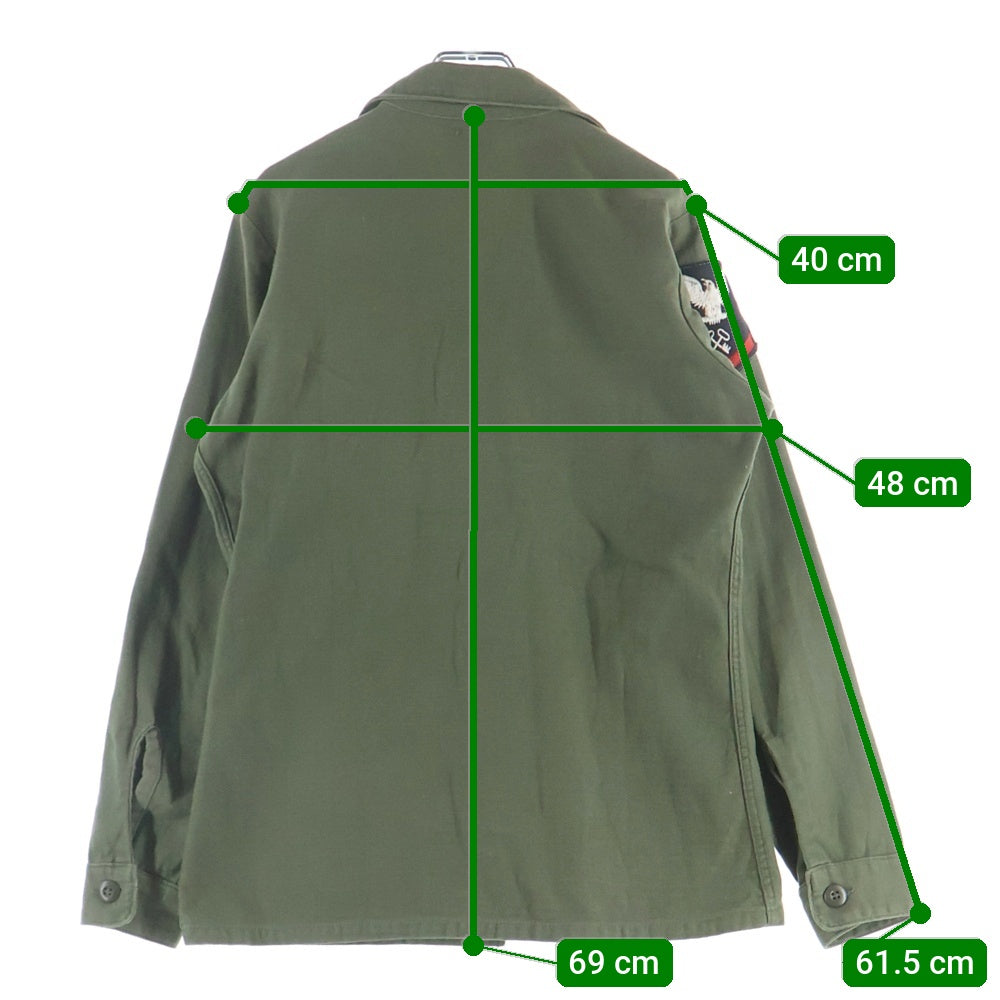 VINTAGE(ヴィンテージ) MILITARY U.S.NAVY VINTAGE ミリタリー ユーエスネイビー ヴィンテージ 長袖ユーティリティーシャツ カーキ