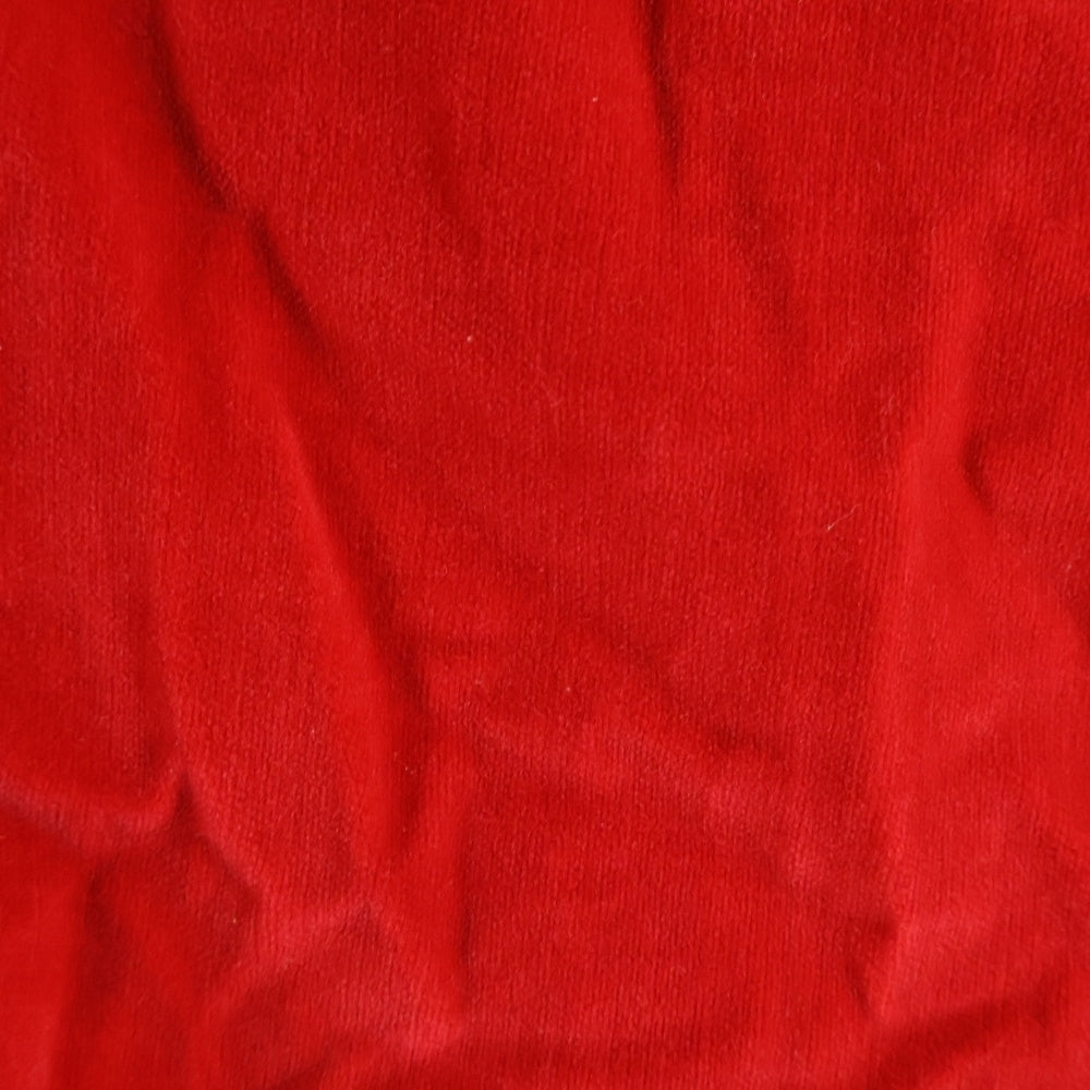 VINTAGE(ヴィンテージ) VINTAGE ヴィンテージ 千鳥格子柄 ベロア切替 半袖ロカビリーシャツ レッド/ホワイト