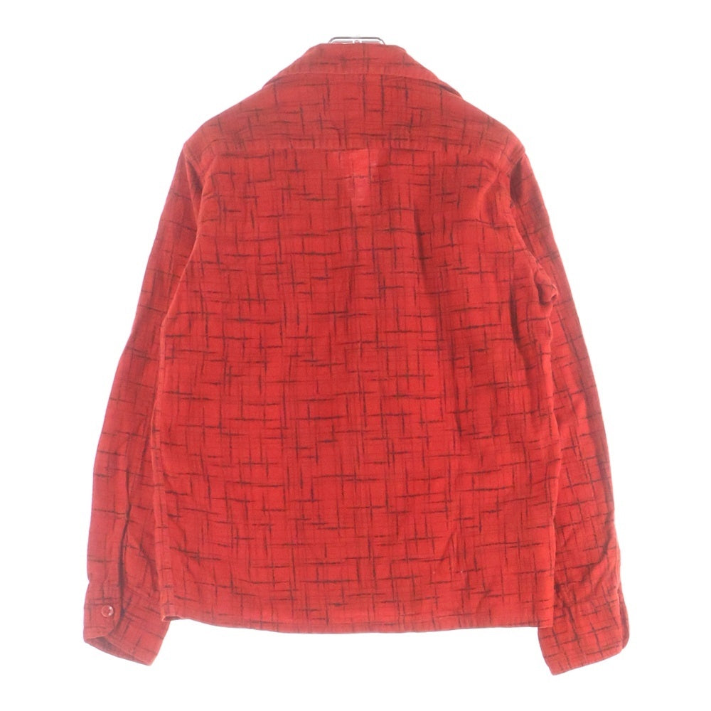 PENNEY'S(ぺニーズ) 50-60S VINTAGE ヴィンテージ 三角タグ チェック コットン オープンカラー長袖シャツ レッド