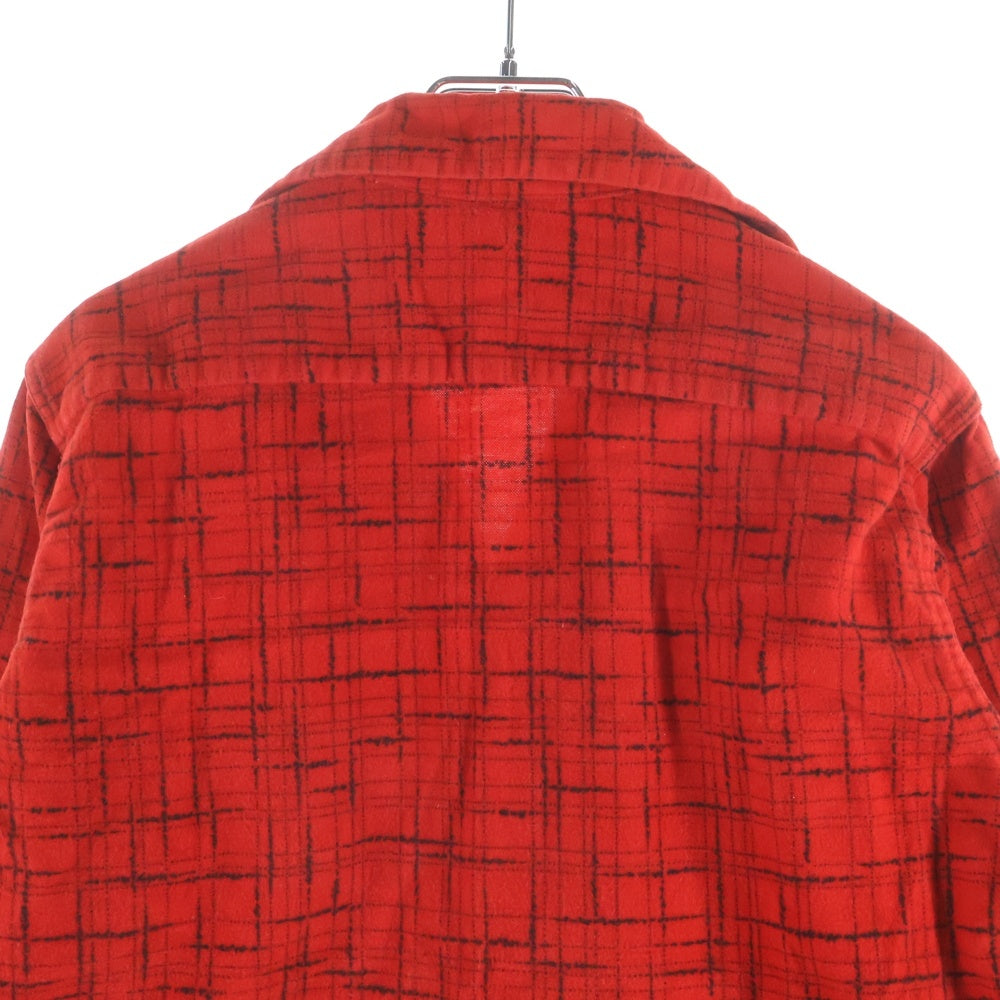 PENNEY'S(ぺニーズ) 50-60S VINTAGE ヴィンテージ 三角タグ チェック コットン オープンカラー長袖シャツ レッド