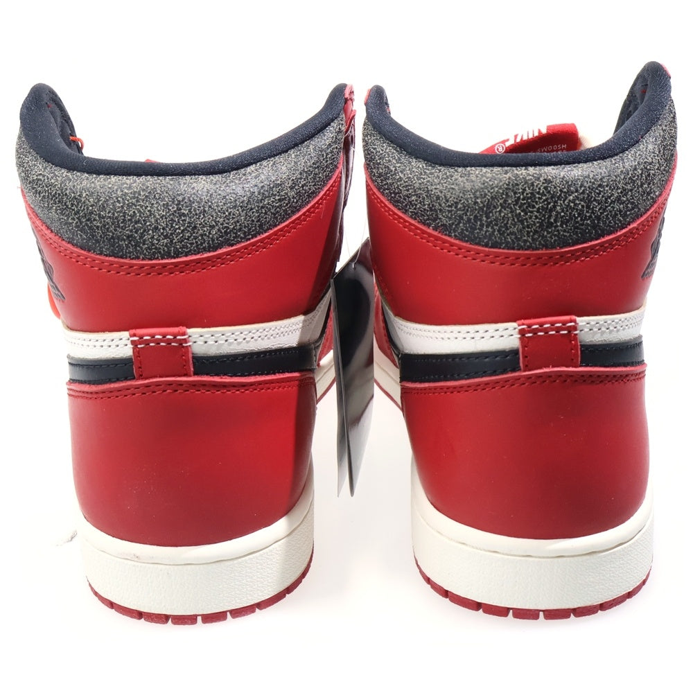 NIKE(ナイキ) AIR JORDAN 1 LOST & FOUND CHICAGO エアジョーダン1 ロスト&ファウンド シカゴ ハイカットスニーカーホワイト/レッド/ブラック US10/28cm DZ5485-612
