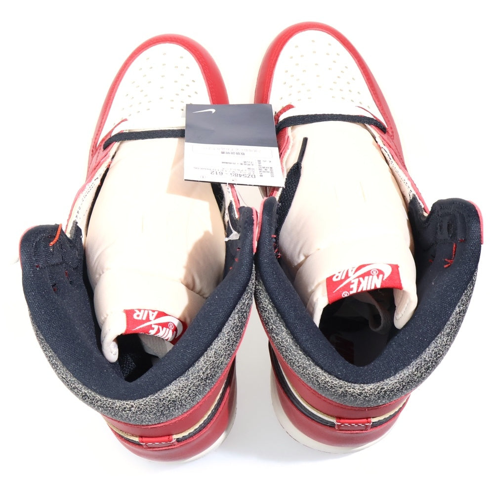 NIKE(ナイキ) AIR JORDAN 1 LOST & FOUND CHICAGO エアジョーダン1 ロスト&ファウンド シカゴ ハイカットスニーカーホワイト/レッド/ブラック US10/28cm DZ5485-612