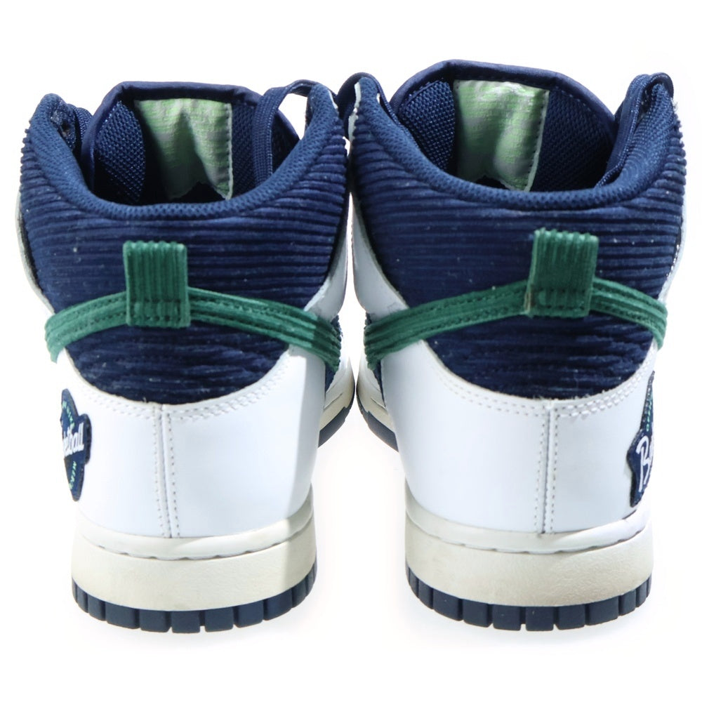 NIKE(ナイキ) DUNK HIGH PRM EMB ダンク ハイカットスニーカー ホワイト/ネイビー US9.5/27.5cm DH0953-400