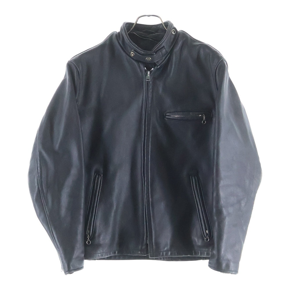 SCHOTT(ショット) 641 チンスト カウレザー シングルライダース レザージャケット ブラック