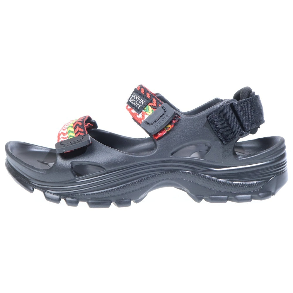 LANVIN(ランバン) x Suicoke Curb Laces Sandals スイコック カーブ レース サンダル レディース ブラック FM-SASS0N-EVAT-A23