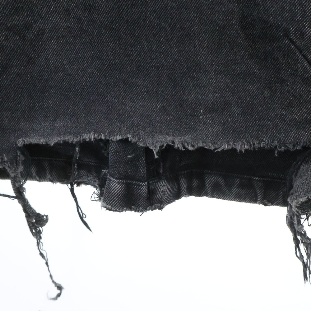 NO/FAITH STUDIOS(ノーフェイスストゥディオス) 23AW DENIM CARGO PANTS デニムカーゴ ジッパー加工フレアパンツ ブラック