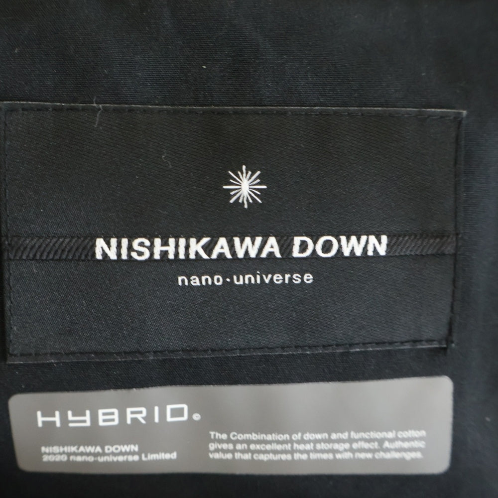 nano universe(ナノユニバース) NISHIKAWA DOWN HYBRID］EAST 西川ダウン アークティック ファーフーデッド ダウンジャケット ブラック NUC02DWW009TS