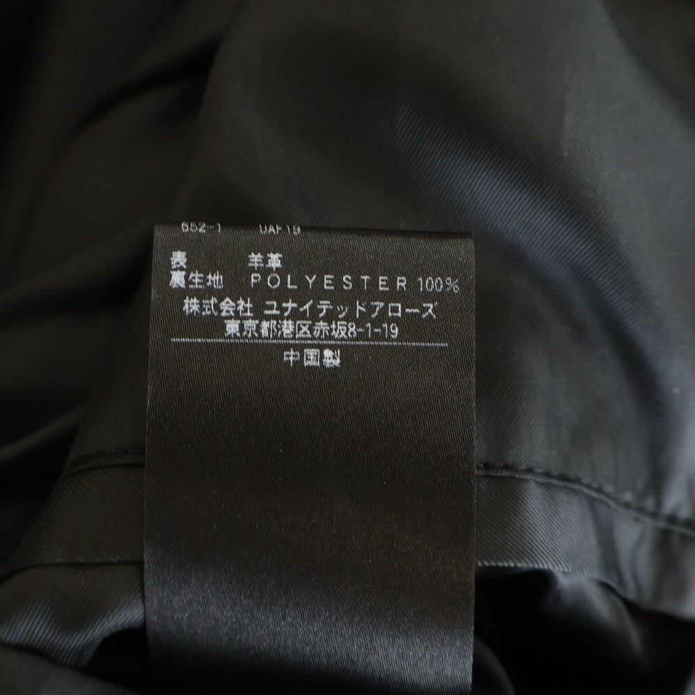 BEAUTY&YOUTH UNITED ARROWS(ビューティーアンドユースユナイテッドアローズ) シープレザー ダブルライダースジャケット ブラック 1225-199-9689