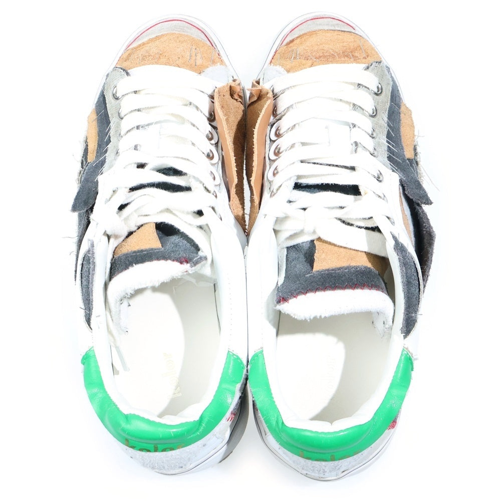 kolor(カラー) 22SS パッチワークローカットスニーカー マルチ 22SCL-A01501