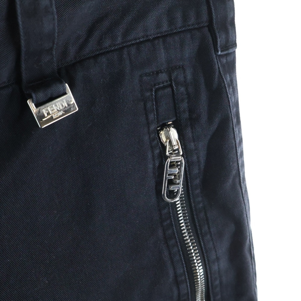 FENDI(フェンディ) ジッパーポケットチノ パンツ ブラック FB0869 AMZA