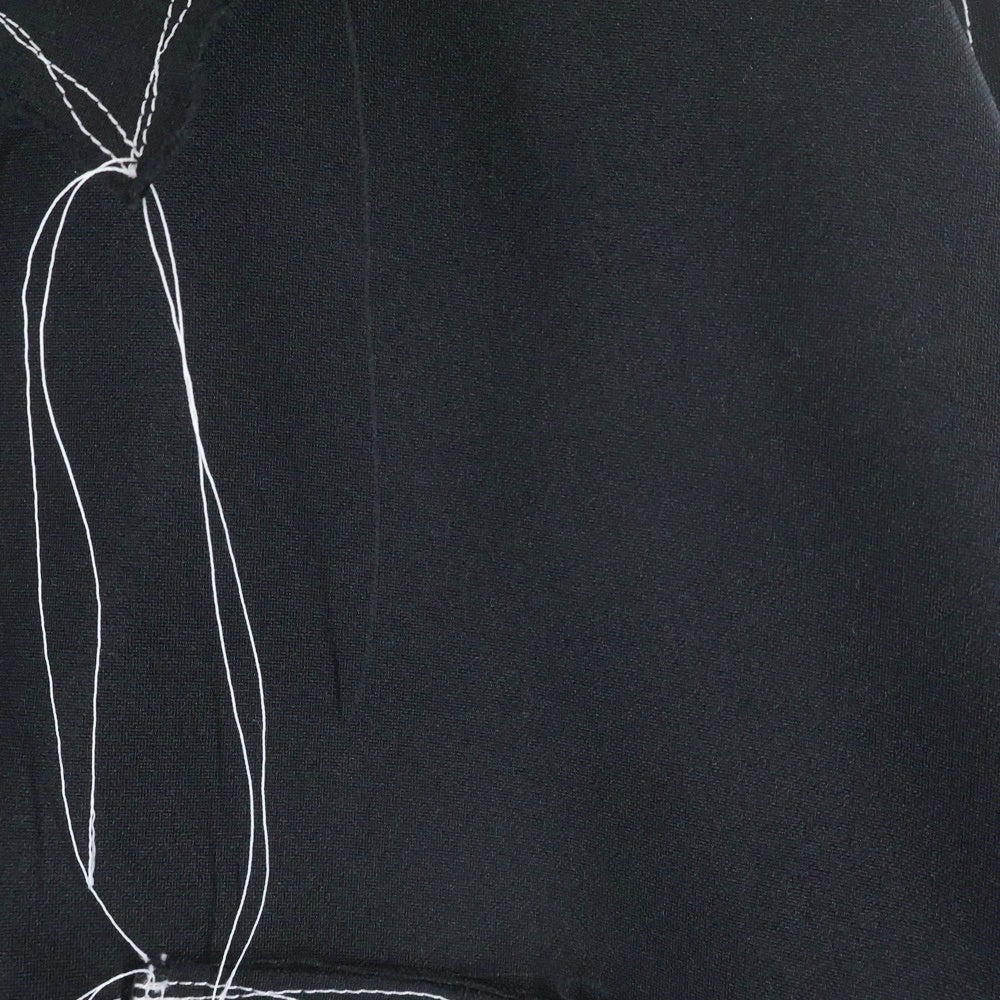 NO BRAND(ノーブランド) 25SS LQUARTET エルカルテット ステッチ デザイン 長袖 シャツ ブラック LQ25SS-LS-012