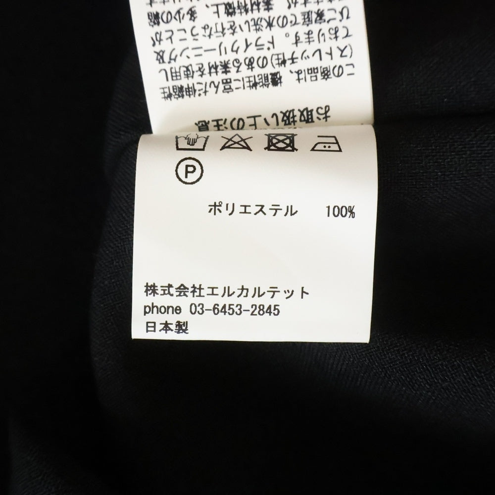 NO BRAND(ノーブランド) 25SS LQUARTET エルカルテット ステッチ デザイン 長袖 シャツ ブラック LQ25SS-LS-012