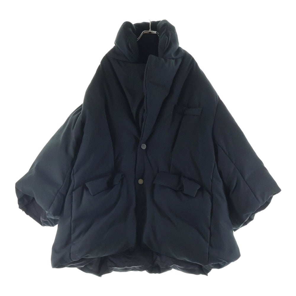 FUMITO GANRYU(フミトガンリュウ) TRAPEZE LAPEL DOWN JACKET トラペーズ ラペル ダウン ジャケット ブラック FU4-JA-01